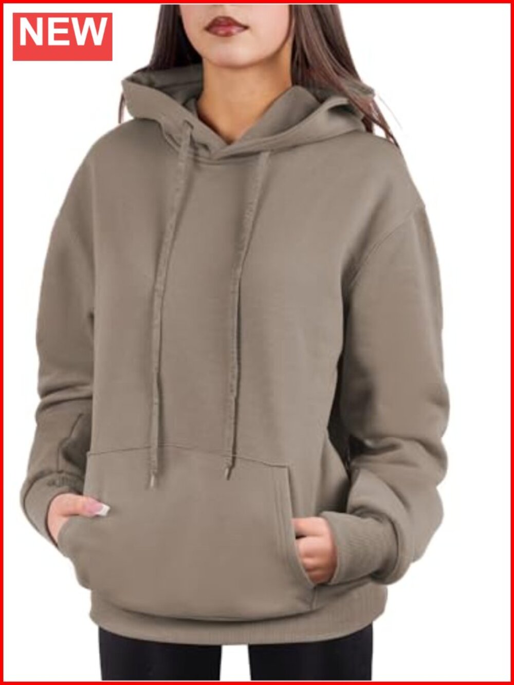 Oversized Pullover Hoodie Soft Fleece Cotton Blend Cozy Sweatshirt